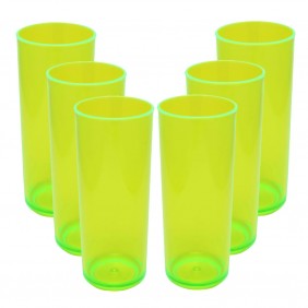 Kit 6 Copos Long Drink Roder 330 ml Verde Neon