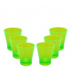 6 Copos Acrílico de Shot Roder 50ml Verde Neon