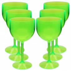 6 Taças Acrílico de Gin Roder 560ml Verde Neon