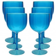 6 Taças Acrílico de Gin Roder 560ml Azul Neon